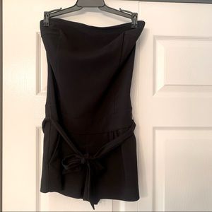 Express Strapless Black Romper